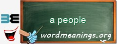 WordMeaning blackboard for a people